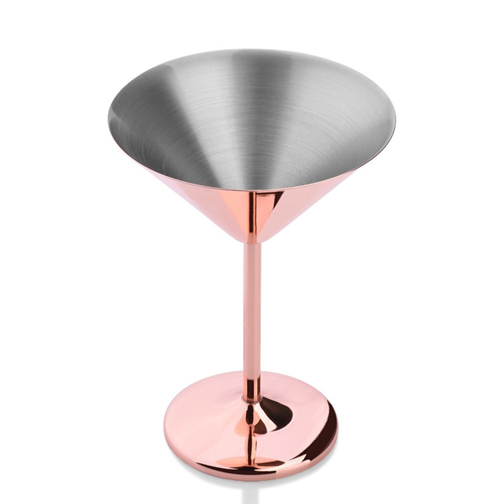 Stainless Steel Martini Cup Wine Glasses Cocktail Champagne Glass Wedding Hotel Party Bar Wedding Drinkware 200ml: Silver