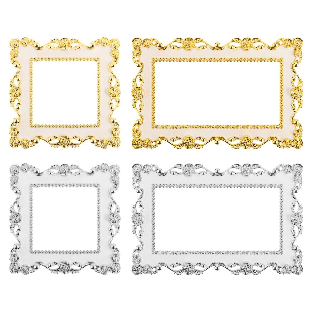Rose Edge Light Switch Cover Gold Silver Resin Single and Double Surround Socket Frame Wall Sticker Switch Sticker