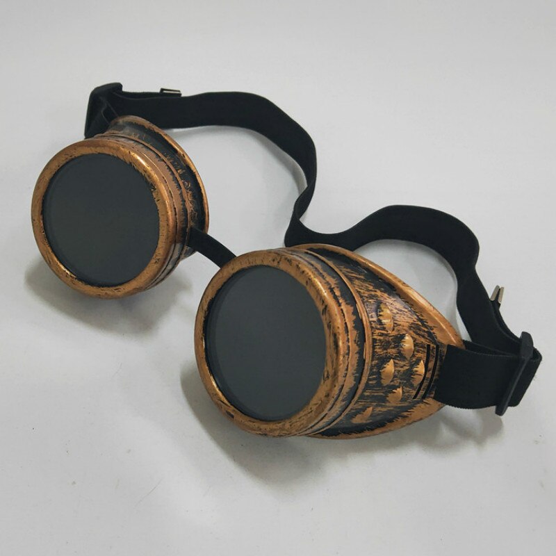 Tungmetal steampunk motorcykel briller gotisk stil driver beskyttelsesbriller beskyttelsesbriller til cosplay halloween dekorationer: B