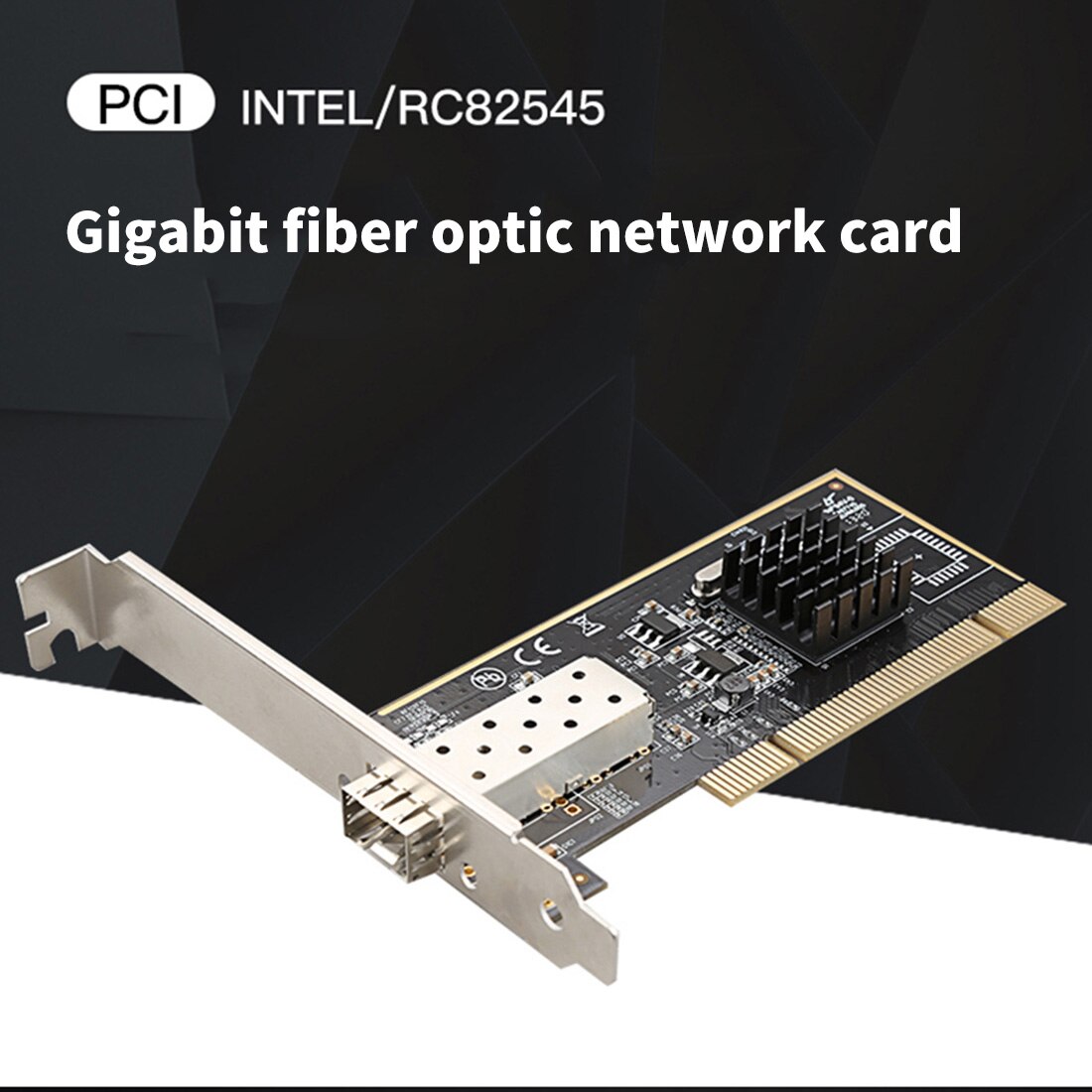 DIEWU TXA087 PCI Gigabit Ethernet Lan Adapter 1000Mbps Fiber Optical Port SFP Network Card Desktop PC Intel 82545