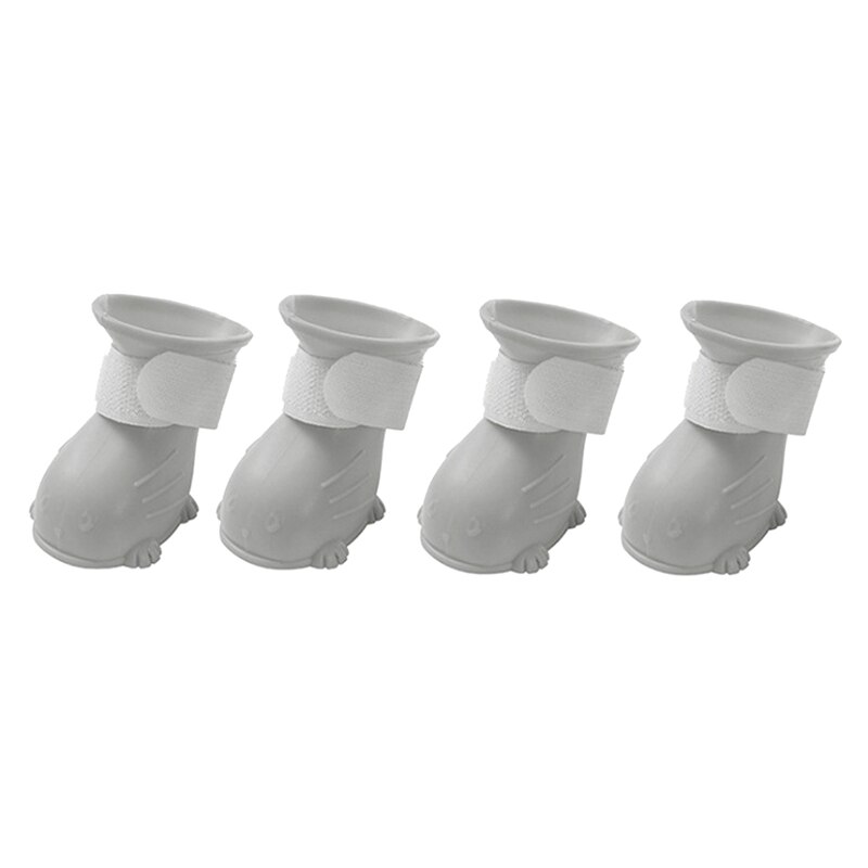 Buty dla psa kalosze dla psa antypoślizgowe wodoodporne kalosze dla kota na zewnątrz obuwie skarpety szczeniak trampki artykuły dla zwierząt: szary pies shoes