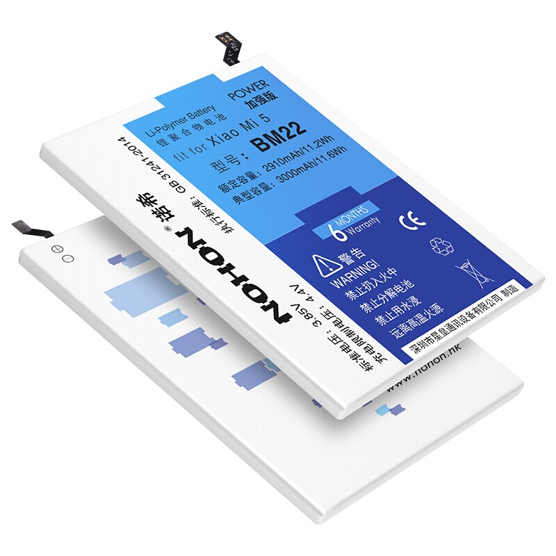NOHON Bateria Do Telefone Original Para Xiaomi 3 4 5 6 Mi3 BM31 Mi4 BM32 Mi5 BM22 Mi6 BM39 Baterias de Substituição + Ferramentas de Reparo