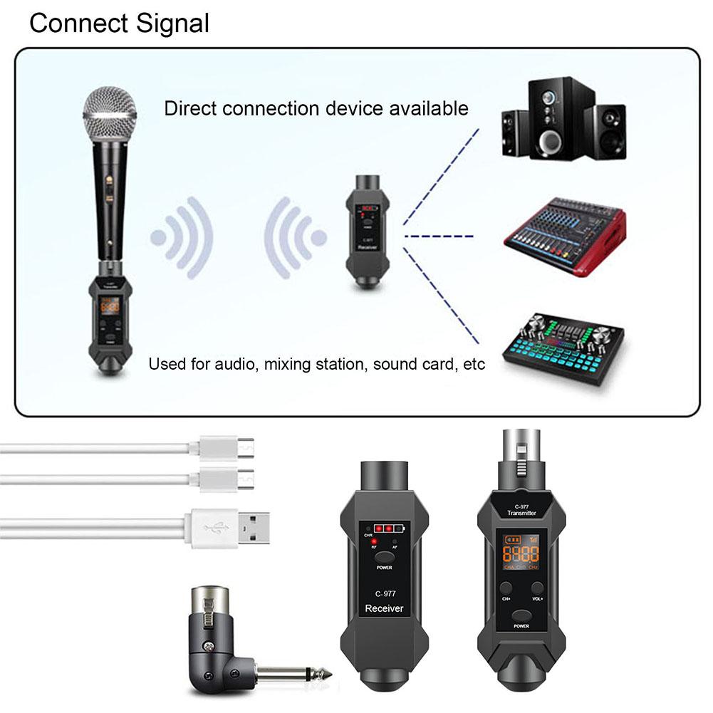 Mikrofon dynamiczny rophone przetwornik system bezprzewodowy nadajnik-odbiornik Xlr 6.5 adapter na mikrofon dynamiczny