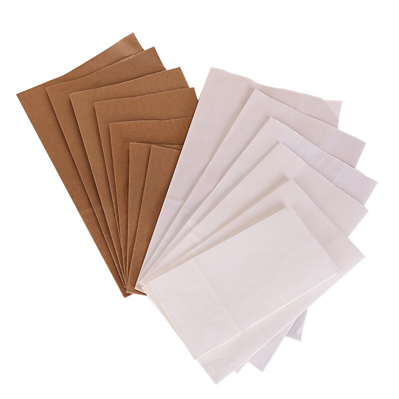 10Pcs kraft paper bags tea food small sandwich bread bags for party wedding supplies packaging snacks baking packaging