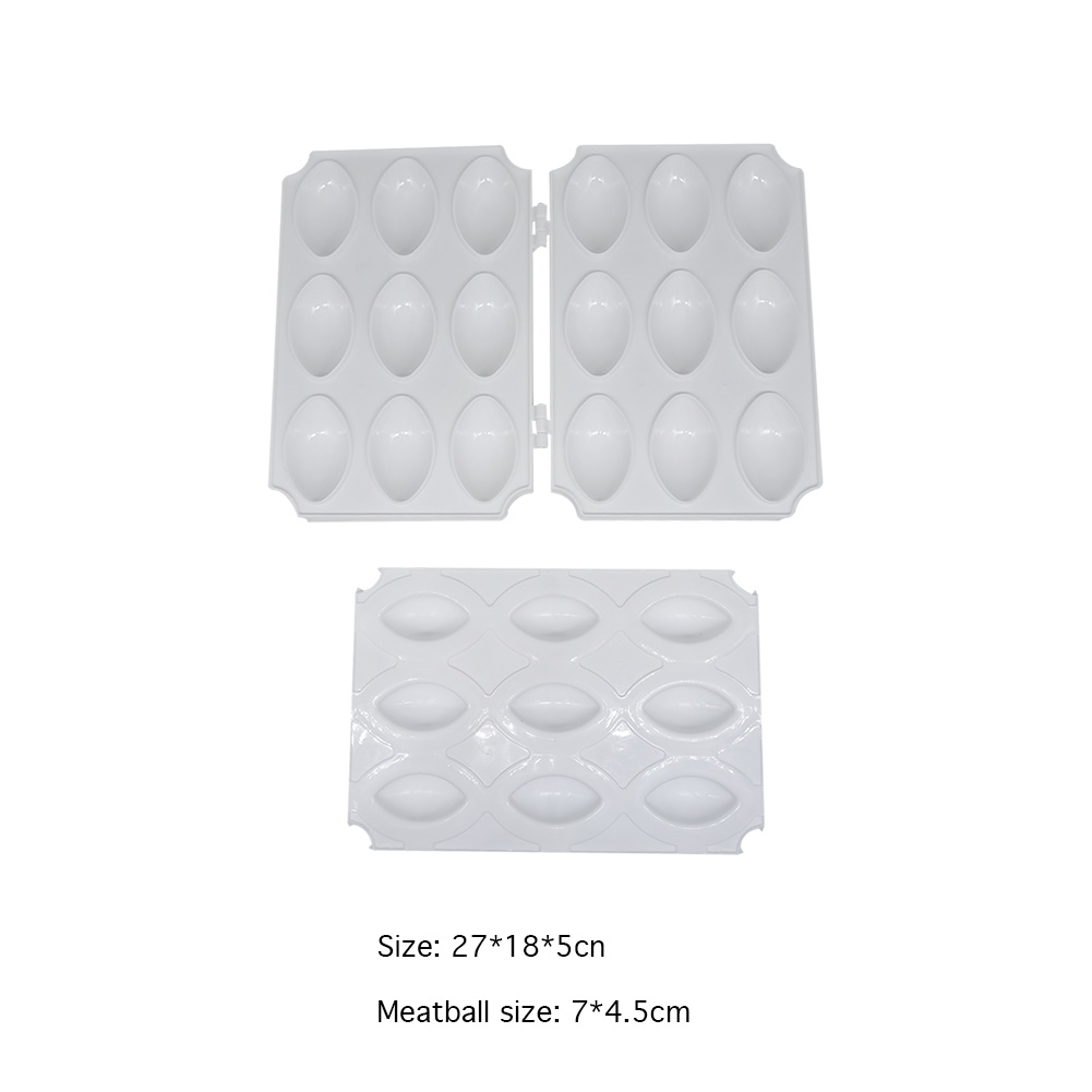 9 Holes Meatball Maker Machine Manual Meatloaf Mold DIY Stuffed Minced Meat Processor Desserts Cake Kitchen Tools Accessories: B