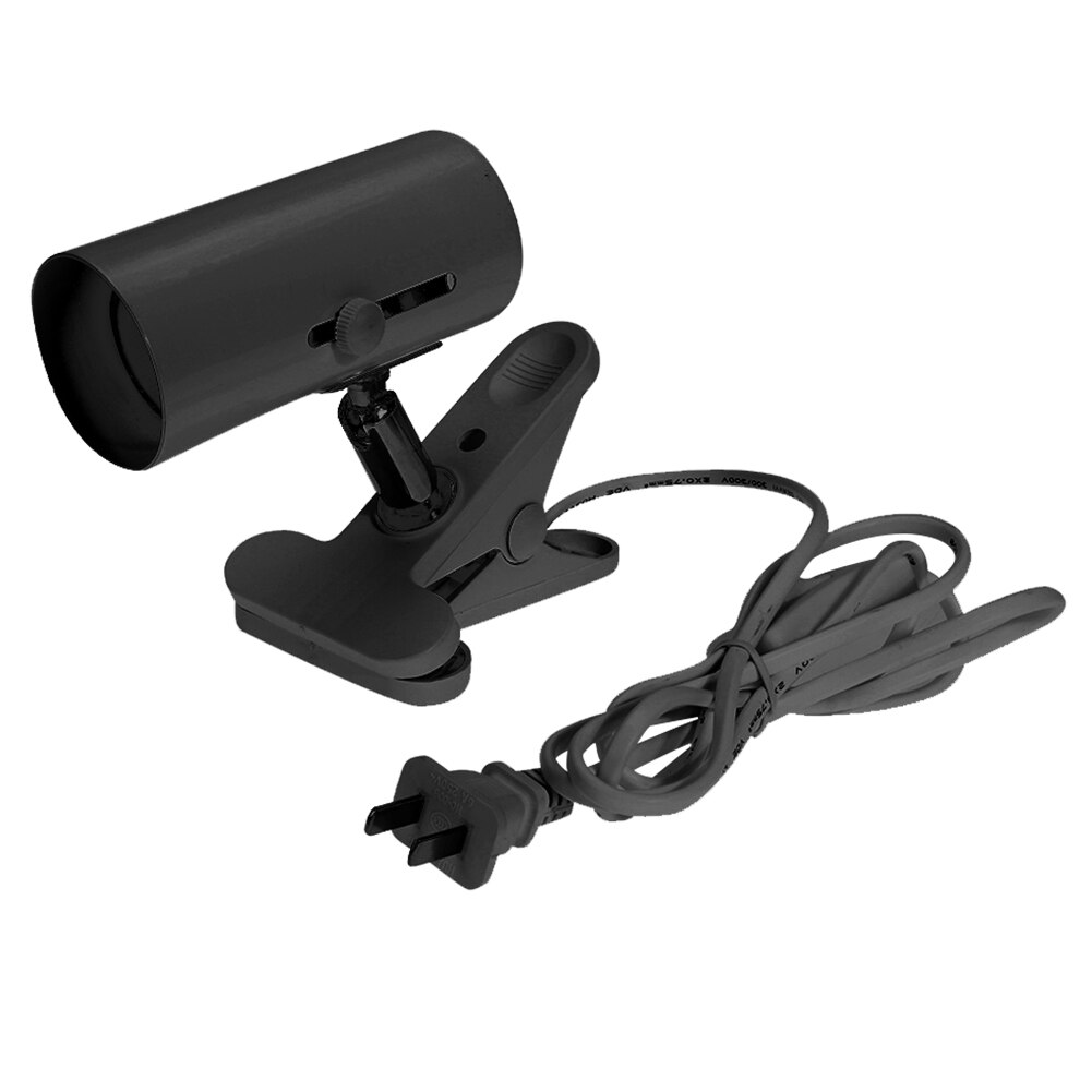 Durable 360 Degree Rotation Reptile E27 Lamp-socket Kit Pet Heating Lamp Clip Cover Clip-on Bulb Universal Light Holder: Black 150cm CN-US