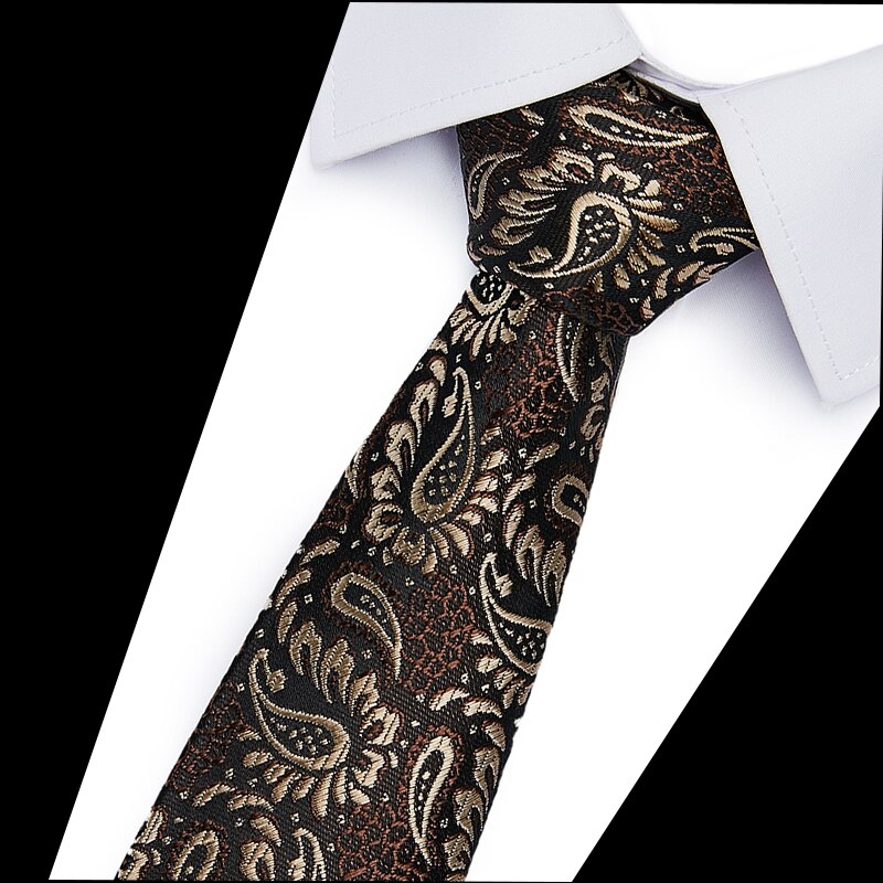 6cm Krawatten Für Männer 100% Seide Hochzeit Zubehör Schlanke Modische Krawatten Mann Party Geschäft Formale viel: OAS-016