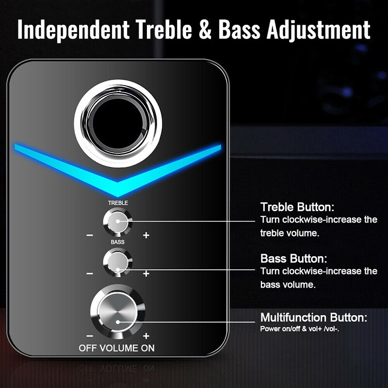 3 stuks surround bass stereo draagbare computerluidsprekers desktopcomputer multimedia bluetooth luidspreker luidspreker met subwoofer
