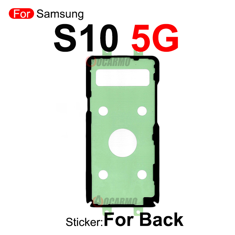 Pełny zestaw naklejek do Samsung Galaxy S10 Lite Plus S10+S10 5G S10E Przedni ekran LCD i tylna bateria Klej samoprzylepny Wymiana: Pomarańczowy