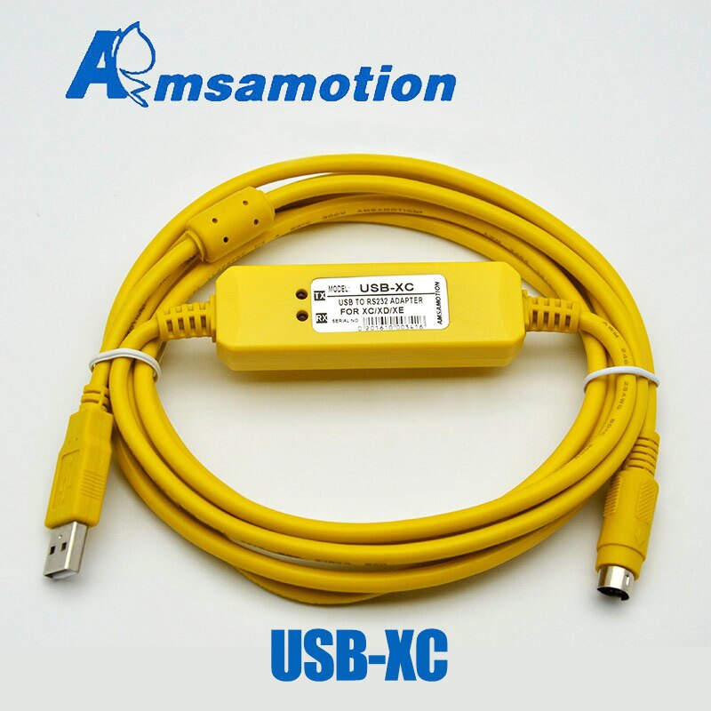 Usb-xc usb til  rs232 adapter til xc plc egnet xinje  xc1 xc2 xc3 xc5 plc programmeringskabel