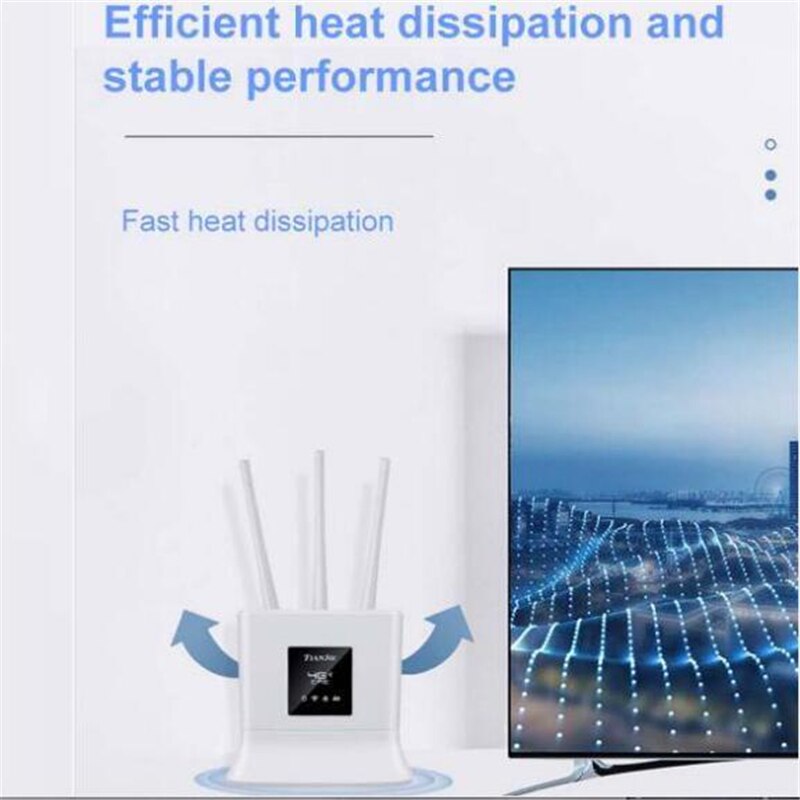 Unlocked/Wireless 4G Router LTE Wifi 3*High-gain Antennas Modem 300M Wi-Fi Mobile Hotspot RJ45 WAN/LAN CPE Dongle+SIM Card Slot