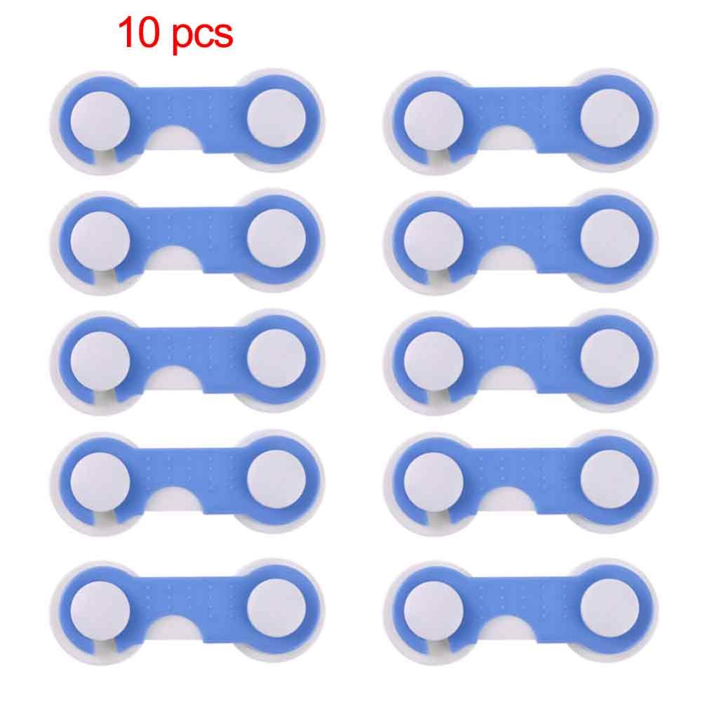 10pcs/Lot Baby Safety Locks Plastic Drawer Door Cabinet Cupboard Safety Locks Protection from Children Baby Safety Care Tools: b