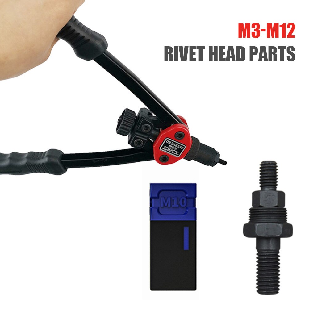 Rivet Nut Tool Manual Mandrels Stainless Steel Rivnut Flat Head Rivet Nut Threaded Rivet Insert Nutsert Cap Kit