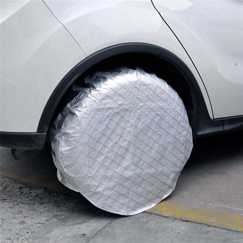 Funda protectora de aluminio para neumáticos de coche, 4 protectores de llantas de invierno y verano para automóvil