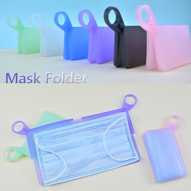 Draagbare Gezicht Masker Opbergmap Herbruikbare Siliconen Organizer Voor Wegwerp Masker Container Opvouwbare Recycling Masker Houder