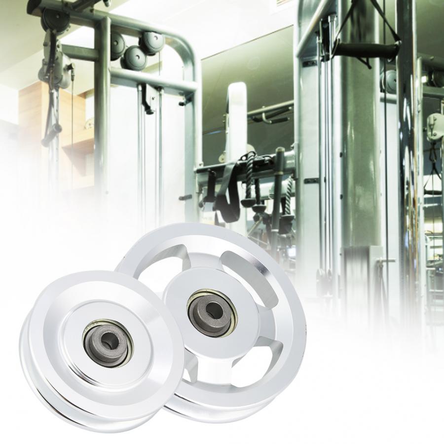Universal 90mm/115mm- diameter aluminiumslegering slidtæt leje remskive hjulkabel gymnastikudstyr tilbehørsdele