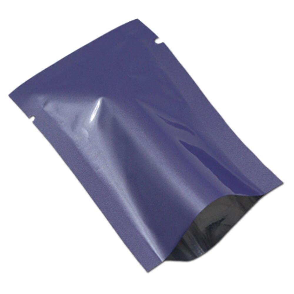 300Pcs 6x9cm Bunte Aluminium Folie Verpackung Tasche Snack Kaffee Lagerung tasche Lebensmittel Grade Mylar Pouch Open top Wärme Dichtung Vakuum Tasche: Glossy Purple