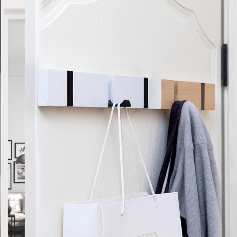 Foldable Coat Rack Wall Clothes Hooks Key Holder Bedroom Door Wall-Mounting Hook Corner Room Kitchen Toilet Wall Brack Hook