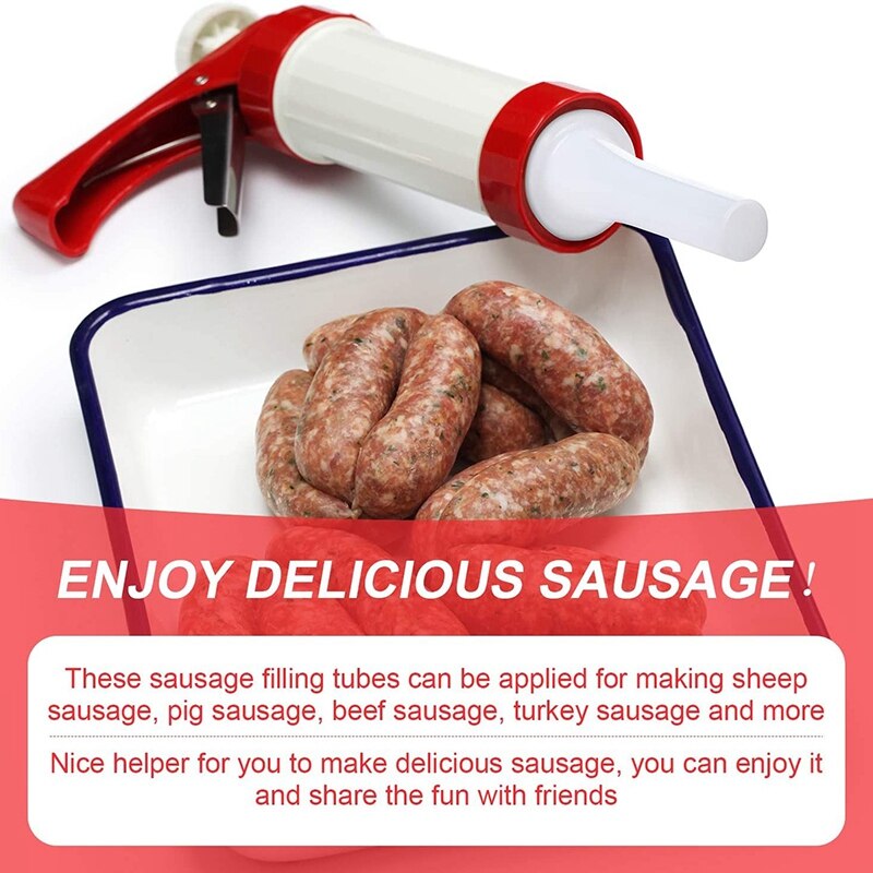 ! 9Pcs Plastic Worst Stuffer Buizen Trechters Worst Vullen Tool Voor Maat 5 Vleesmolen Voedselmolen 1.5Cm,1.9Cm,2.3C