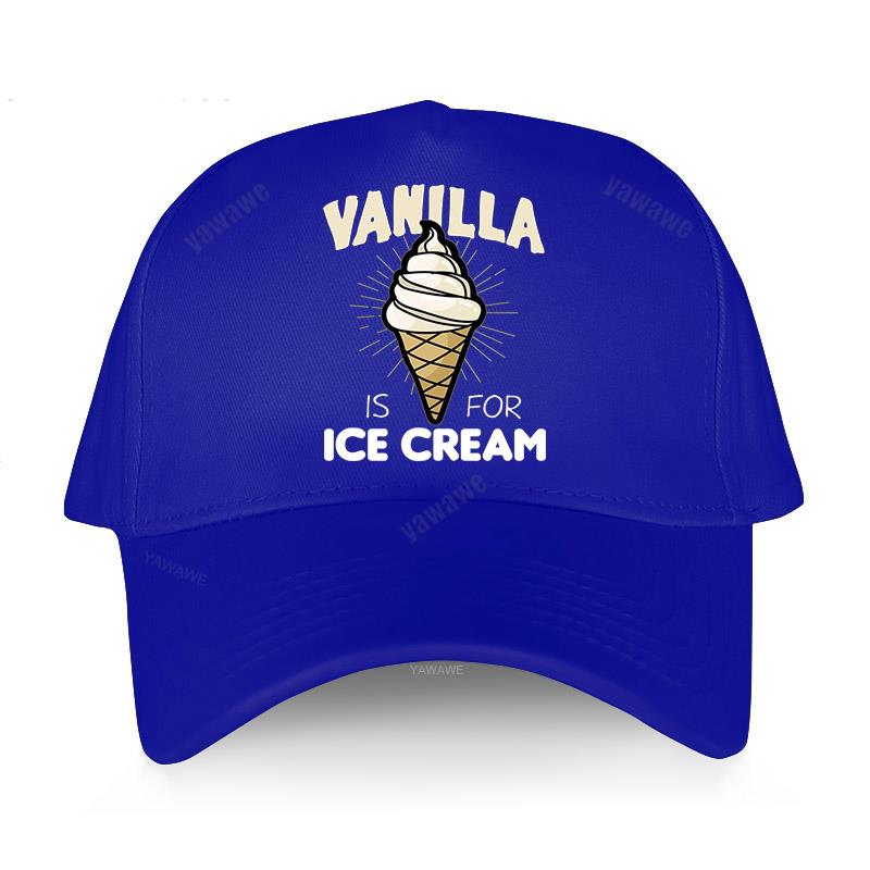 cotton unisex Adjustable Baseball Cap VANILLA ICE CREAM Man Women Summer Hat: blue