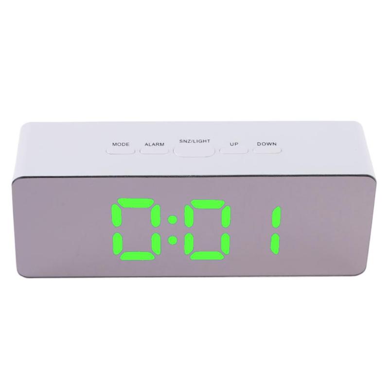 Reloj electrónico Digital LED de mesa, reloj despertador ajustable con brillo, reloj colgante de pared a la con Cable USB, reloj de pared