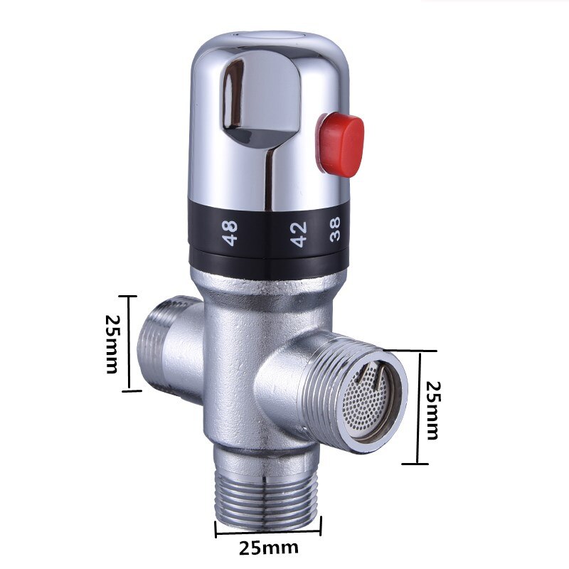 Boiler Aansluiting Thermostatische Mengkraan DN15 Messing Pijp Badkamer Water Temperatuurregeling Kraan Cartridges Thermostaat: DN20