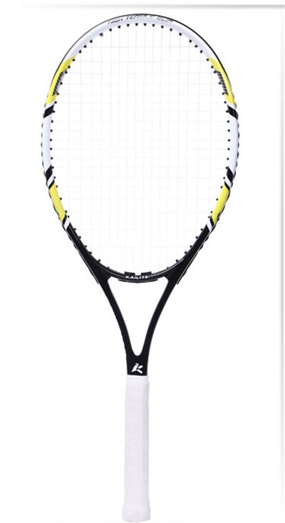 Raqueta De Tenis De aleación De aluminio y carbono, raqueta De entrenamiento Unisex De raqueta De Tenis con bolsa De agarre libre: Yellow