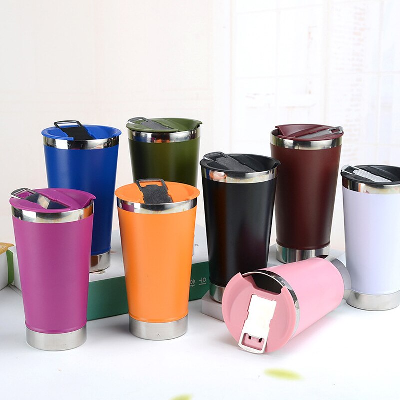 Creativity 304 Stainless Steel Beer Cup Thermos Cup With Bottle Opener 473ML Heat Preservation And Cold Preservation