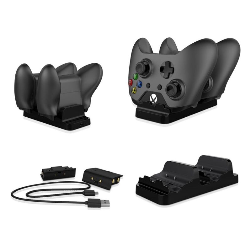Dual Charging Dock Station for XBOX Game Controller + 2xRechargeable Batteries XXUC