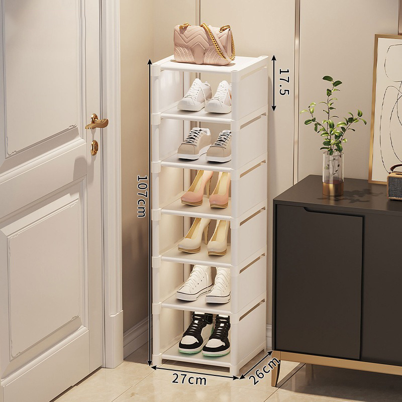 Mehrere Schichten, Schuh-Organizer, Verwendung ein der Tür, Schuhregal-Organizer, Vliesstoff-Gestell, stapelbares Regal, verstellbar, platzsparend: Lavendel