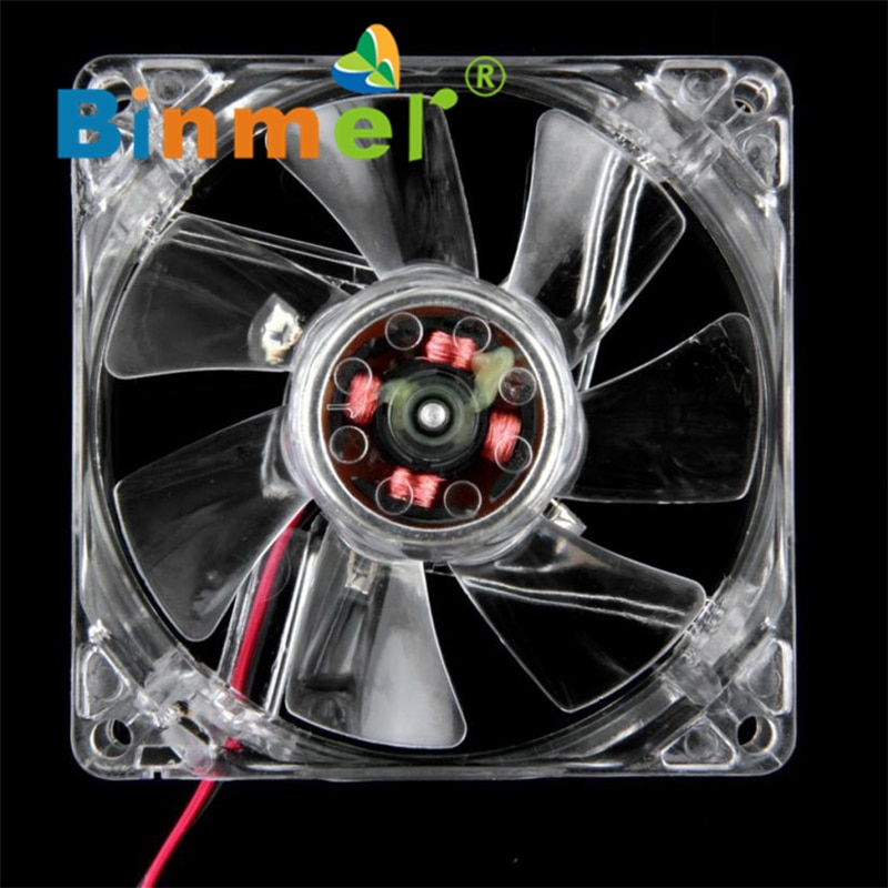 Colorful Quad 4-LED Light Neon Clear 80mm PC Computer Case Cooling Fan Mod_KXL0718