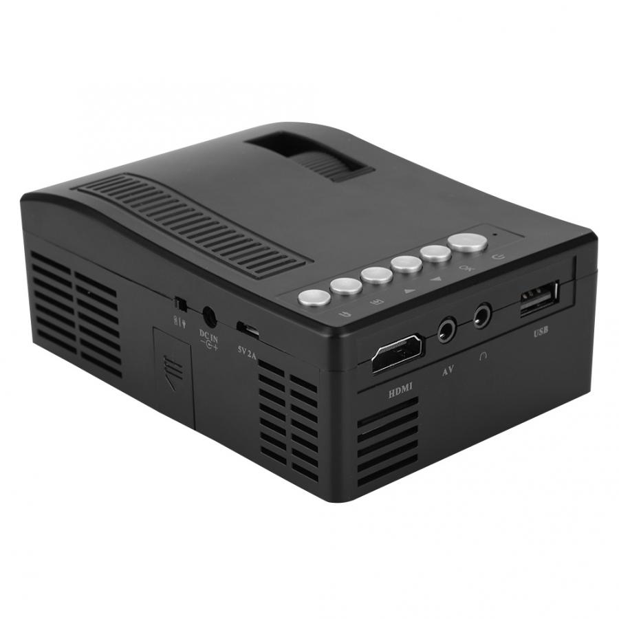 1080P Mini Projector AV/HDMI/USB/TF Home LED Projector 15-110in Projection with smart remote control