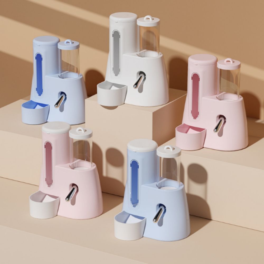 2-in-1 Hamster Automatische Water Grote Capaciteit Verwijderbare Voeden Water Dispenser Te Reinigen Gouden Beer Voerbak dierbenodigdheden