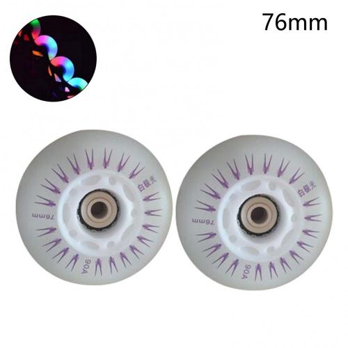 SEBA-ruedas de patinaje de velocidad en línea para adultos, patines con luz LED intermitente, 80/76/72mm, 2 piezas: Multi Color 76mm