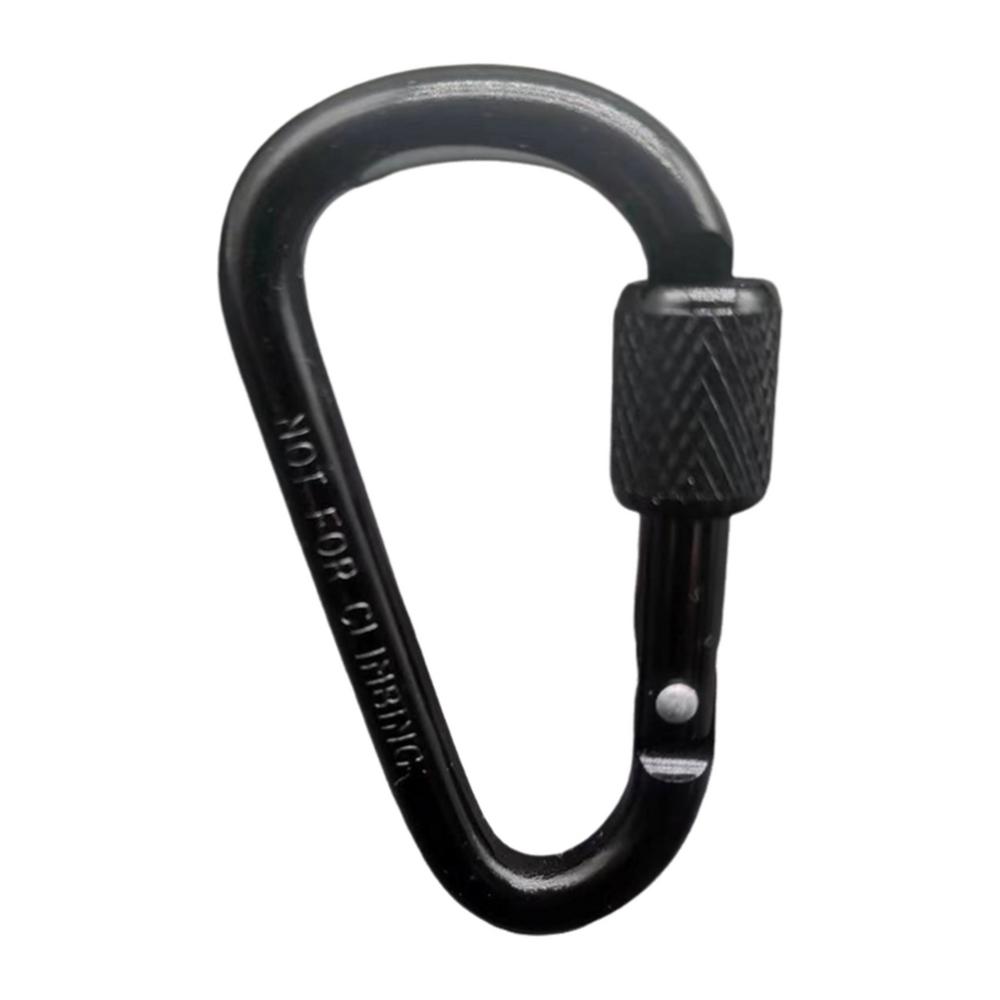 Outdoor Carabiner Climbing Travel Kit Camping Equipment Aluminum Alloy Survival Gear Outdoor Carabiner Camp Mountaineering Hook: black