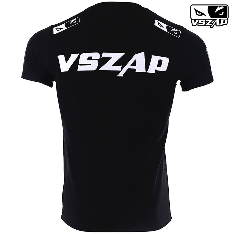 Vszap mma boxning sport t-shirt muay thai slåss fitness elasticitet skjorta tröjor boxning kläder muay thai shorts mma