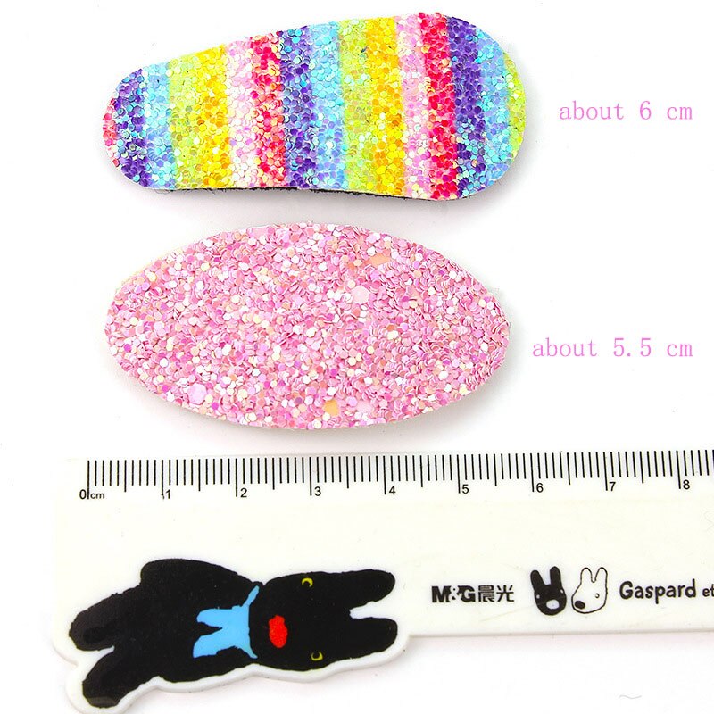 2 pièces/ensemble arc-en-ciel rayures filles mignonnes bébé épingles à cheveux cheveux accessoires paires BB Clips paillettes épingles à cheveux Barrettes enfants chapeaux