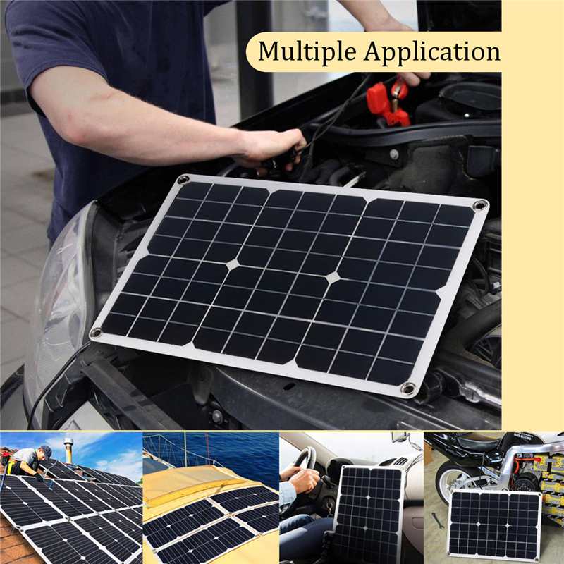 600W/300W Solar Panel fast-charing Monocrystalline Portable Emergency Charging Outdoor Rechargeable Power Waterproof Dual USB