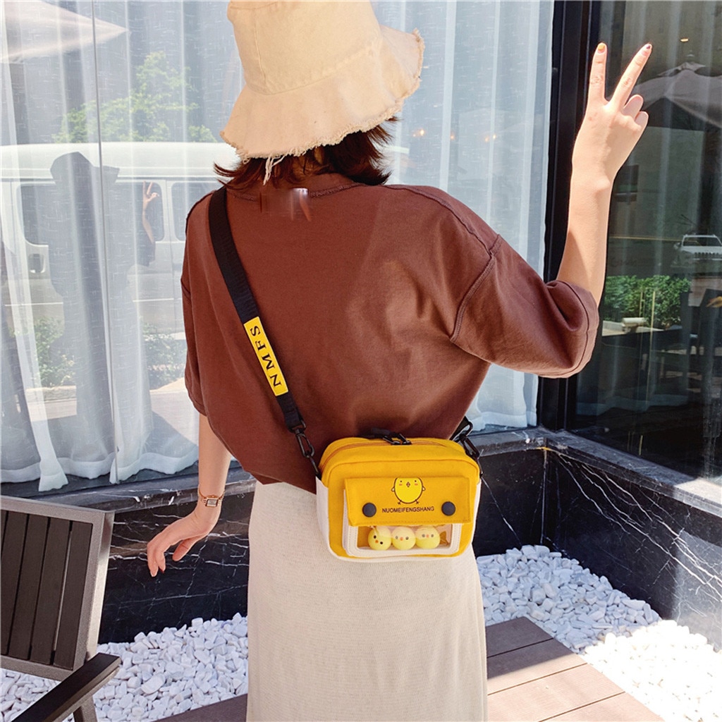 Sac en toile femme sac de messager sauvage étudiant sac à bandoulière fille mignonne #25