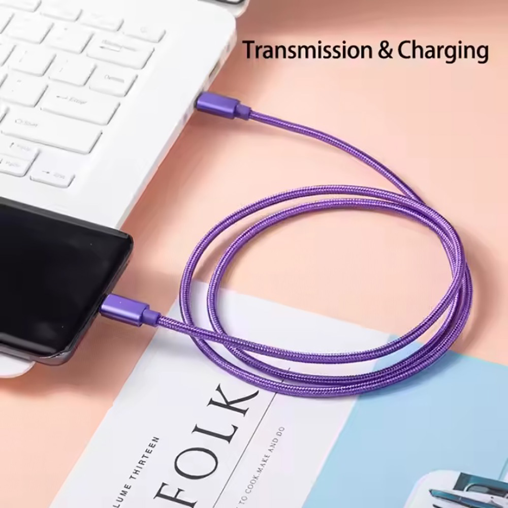 66w 5a usb c till typ c snabbladdningskabel usb typ c till typ-c flätad nylonadapterkabel för snabbladdning 1m 2m 3m