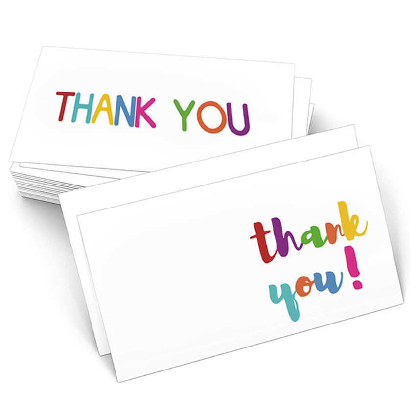 30Pcs carta Kraft colorata grazie carte etichetta per la decorazione di nozze piccola impresa dare carta regalo scuola bambini elogi carta