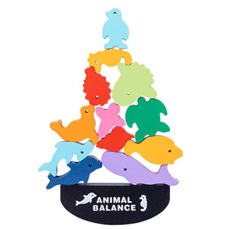 Houten Stapelen Dier Interlock Speelgoed Balancing Blokken Games Peuter Zuigelingen Volwassenen Educatief Speelgoed