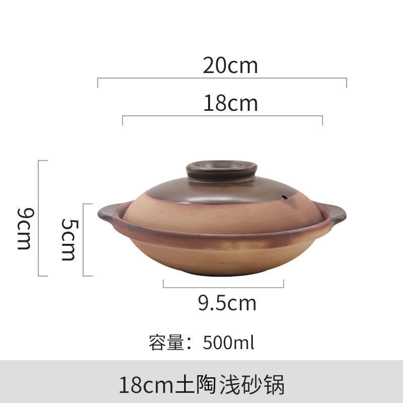 Casseroles en céramique pour la cuisine, marmite à soupe, marmite de cuisson, marmite à Leurs oût en argile, casseroles à Leurs oût, ustensiles d'oreille natale, ustensiles de cuisine, F2: Black