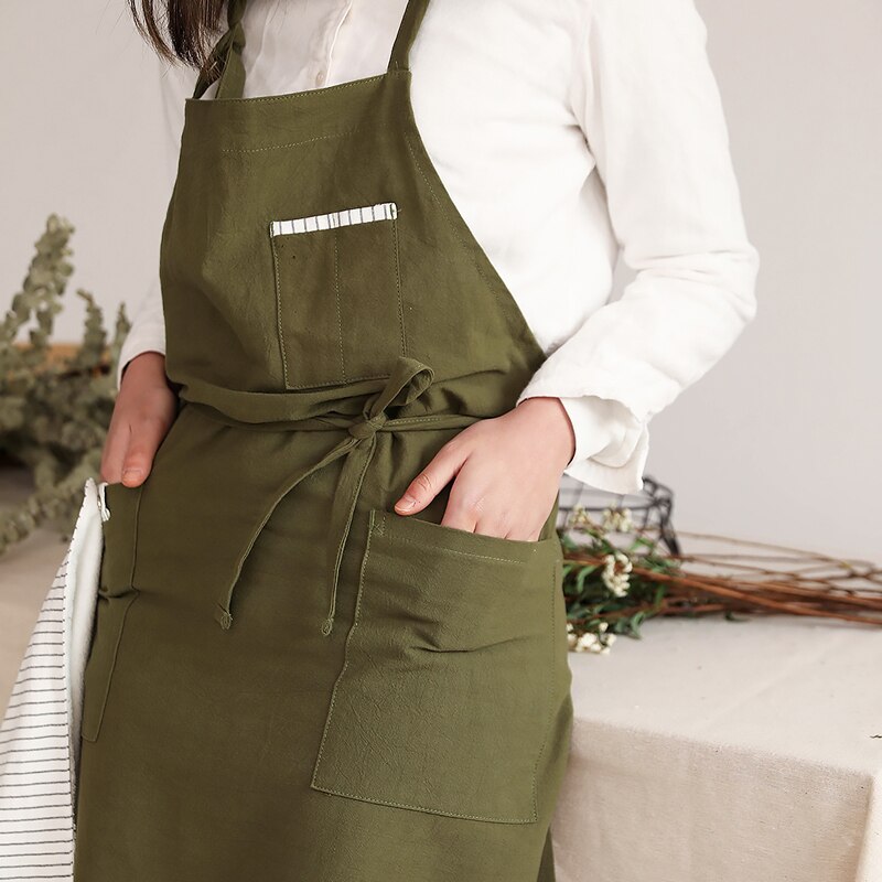 Nordic wind voksen unisex bomuld langt forklæde hagesmæk kaffebarer og blomsterbutikker arbejde rengøring forklæder til kvinder