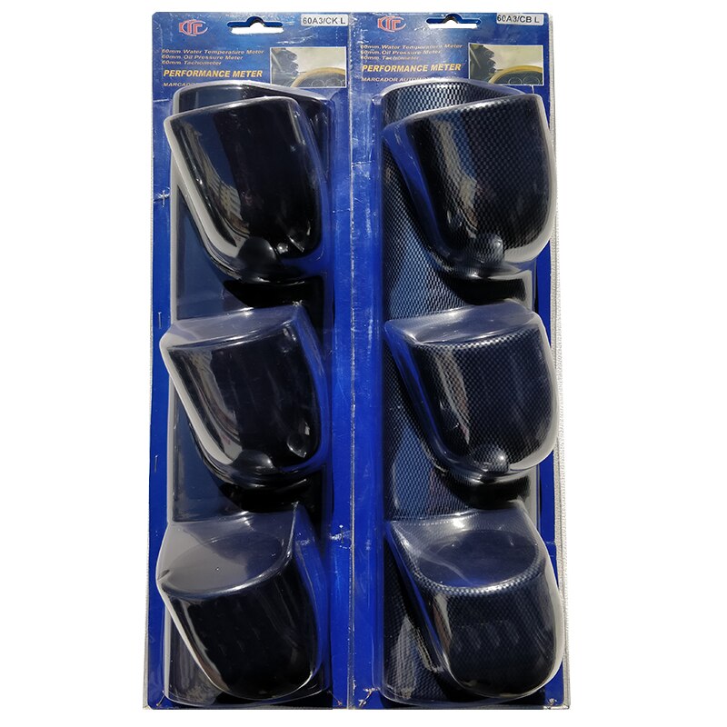 Auto Gemodificeerde Instrument Shell Instrument Cover Universal 60 Mm Water Temperatuur Meter Olie Druk Meter Toerenteller Drie Gaten