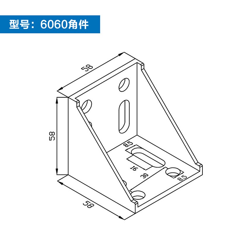 10 stk / sæt 3030 4040 hjørne montering vinkel aluminium stik beslag fastgørelse møbler hardware: 6060