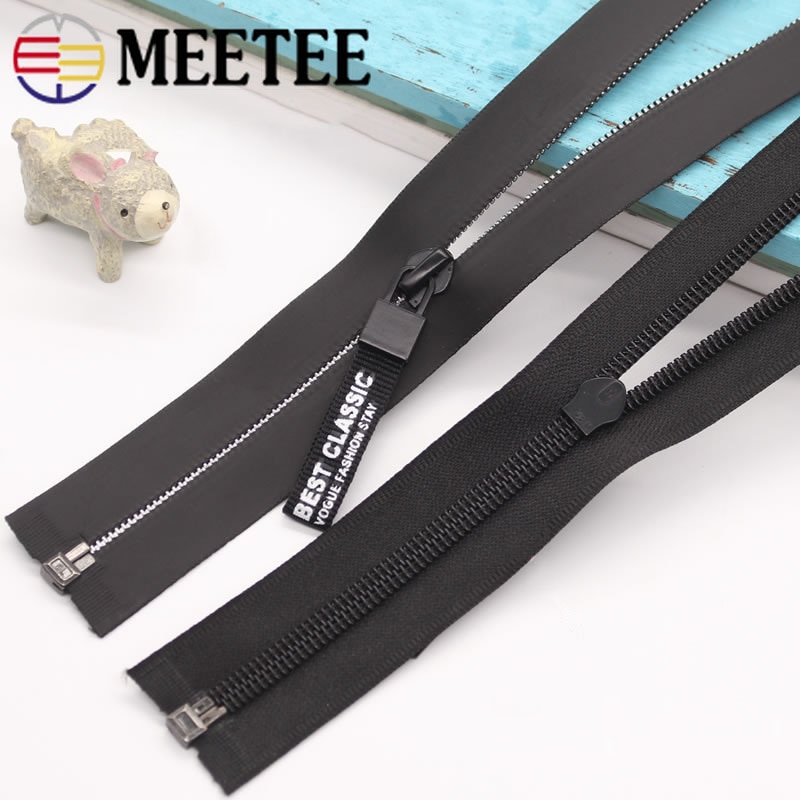 2pcs Eco-friendly Open-end Zippers Nylon Invisible Waterproof Zipper For Outdoor Jacket Raincoat Mountain Wear DIY Sewing KY2104