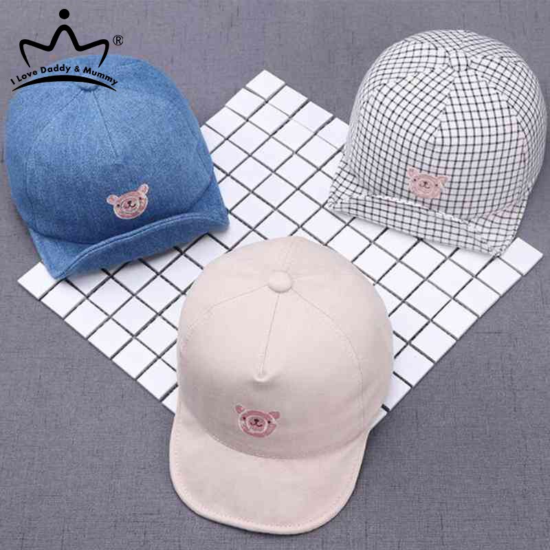 Zomer Baby Cap Baseball Hoed Katoen Cartoon Beer Pasgeboren Baby Zonnehoed Verstelbare Baby Jongen Meisje Caps