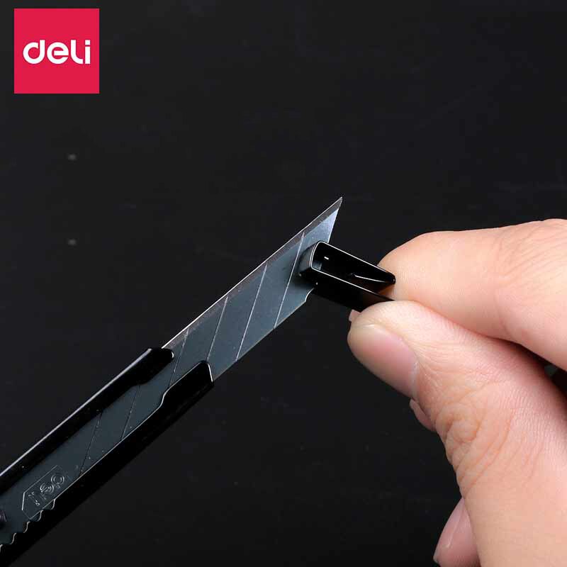 Deli Portable Aluminum Alloy Utility Knife 9MM нож Pocket Paper Unboxing Cutter with Metal Blade Self-locking Sharp Angle