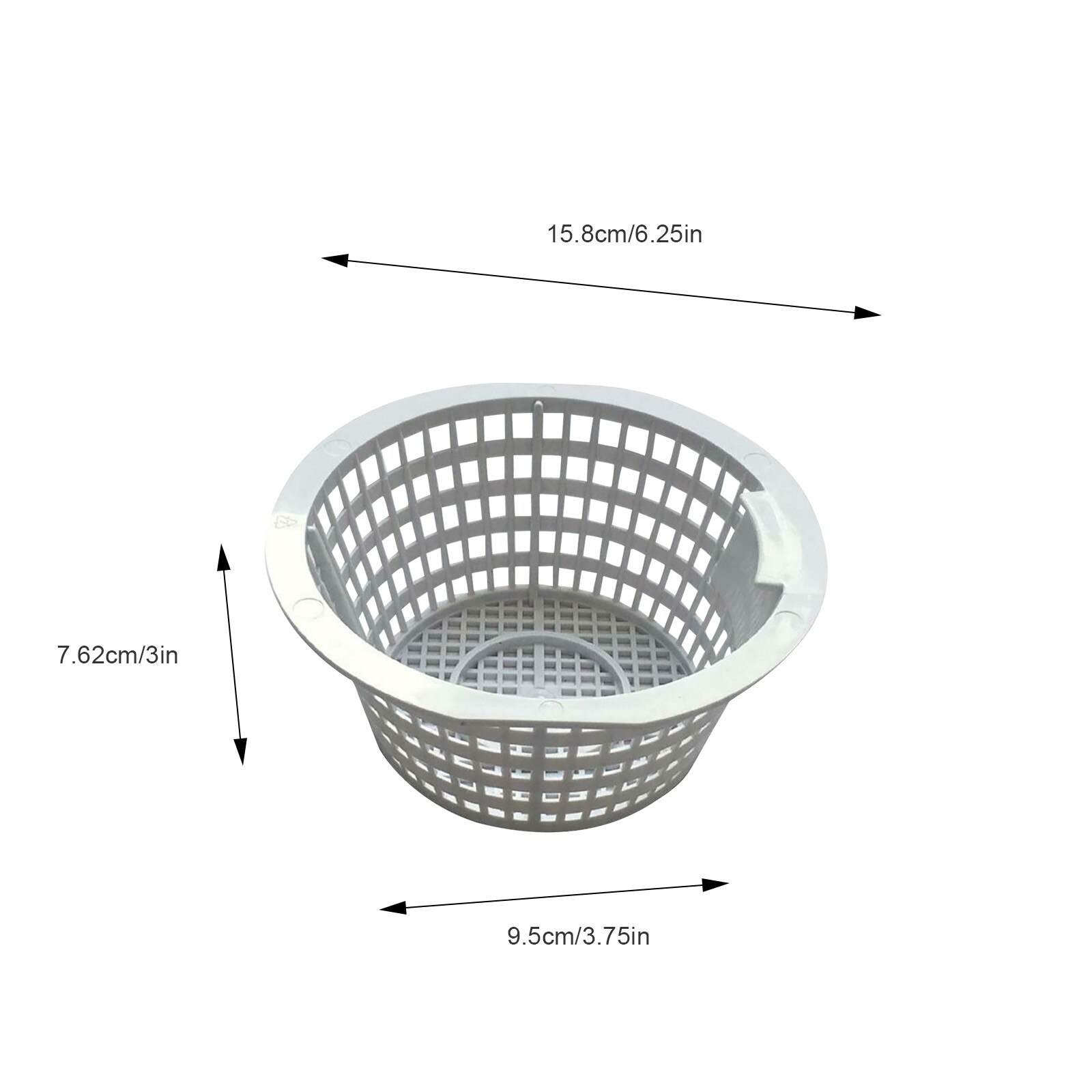 25# Durable Pool Skimmer Pool Skimmer Basket Pool Skimmer Saver Pool Skimmer Basket Foldable Handle Practical Skimmer Filter
